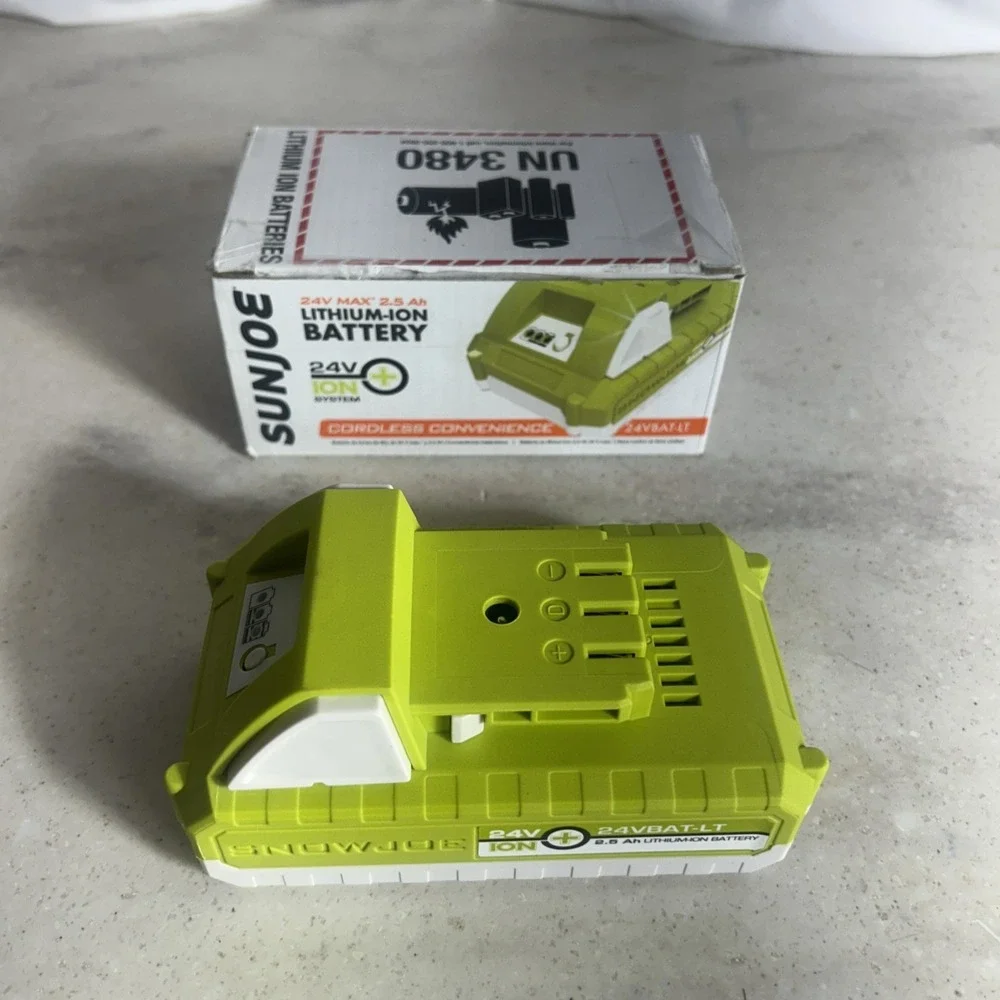 Snow + Sun Joe 24VBAT-LT Pro Lithium-Ion Battery 24 Volt | 2.5-Ah (Open Box)